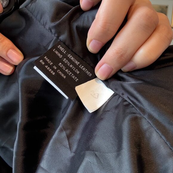 Black Leather Biker Jacket   - Picture 7 of 8